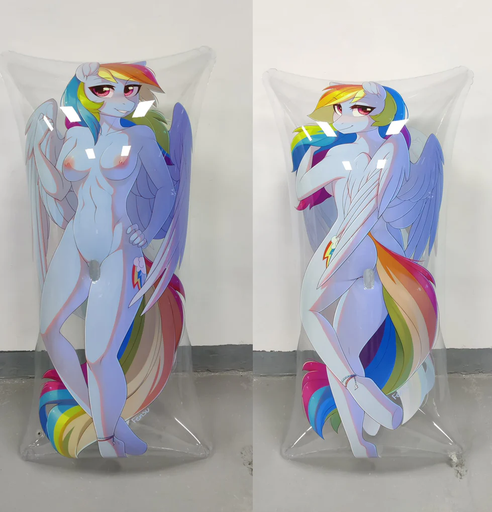 Anthro Rainbow Dash by Fensu - Inflatable body pillow - Image 7