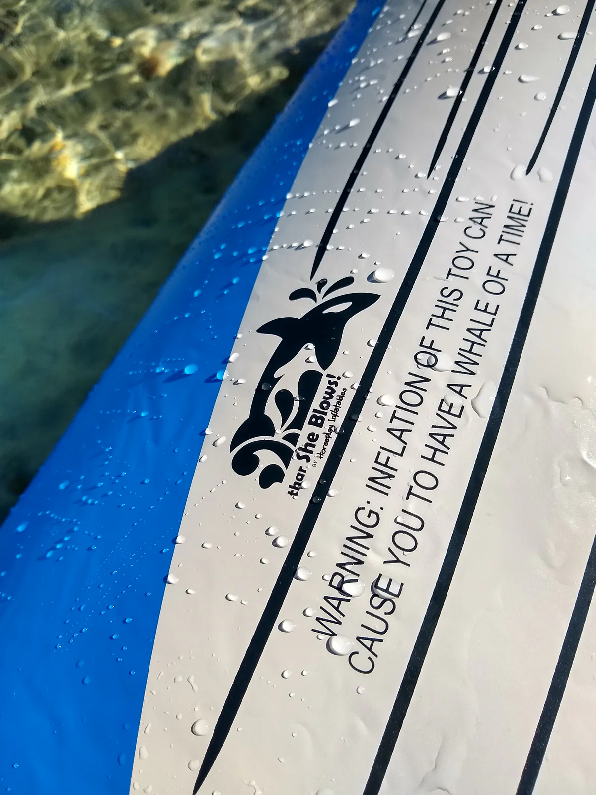 Classic 1990s inflatable blue whale ride-on - Image 5