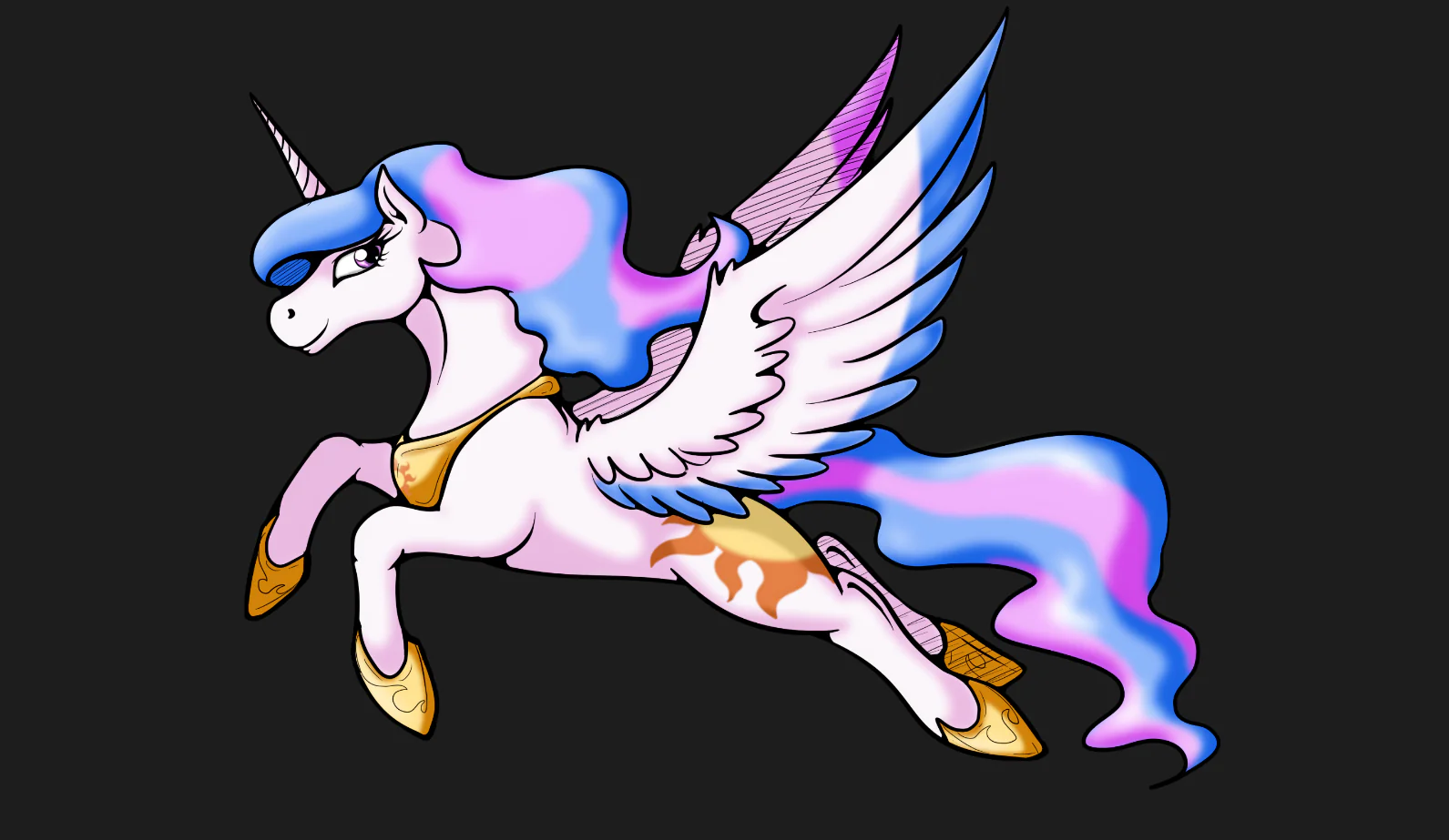 Fitted T-shirt - "Celestia" by Stormblaze-Pegasus - Image 3