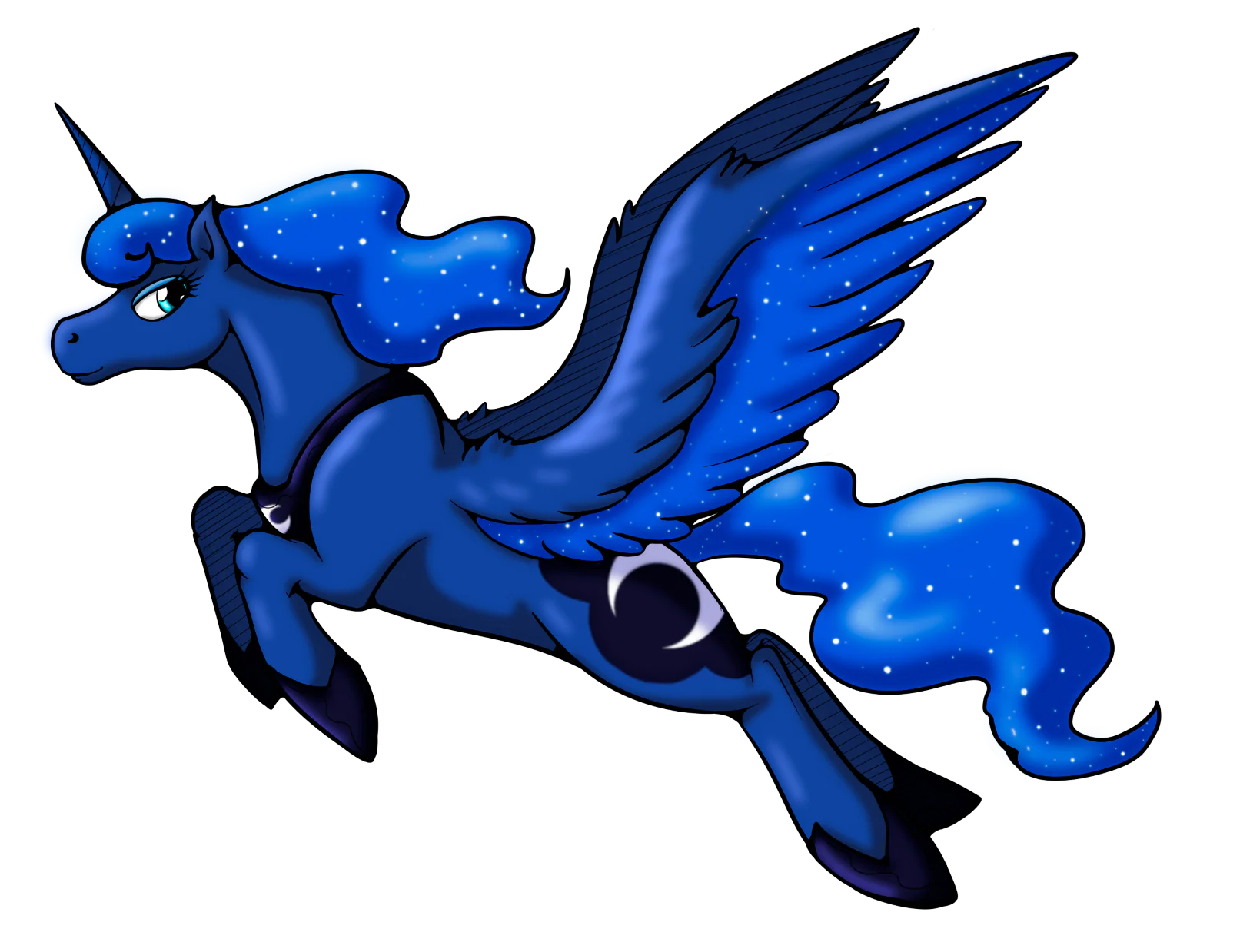 Fitted T-shirt - "Luna" by Stormblaze-Pegasus - Image 3